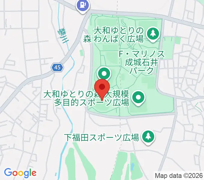 綾瀬スポーツ公園野球場の地図