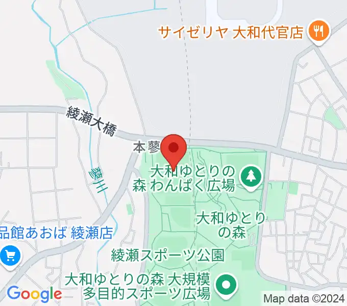 綾瀬スポーツ公園多目的広場の地図