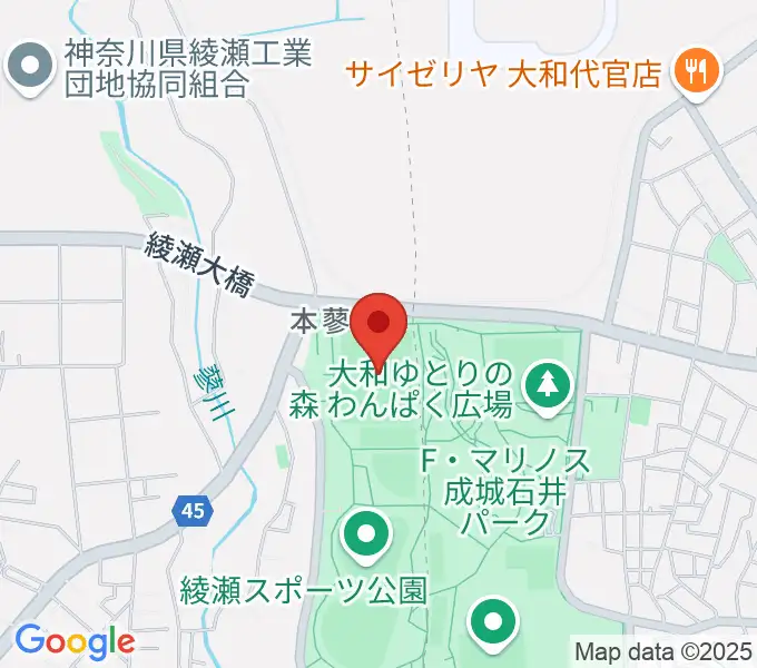 綾瀬スポーツ公園多目的広場の地図