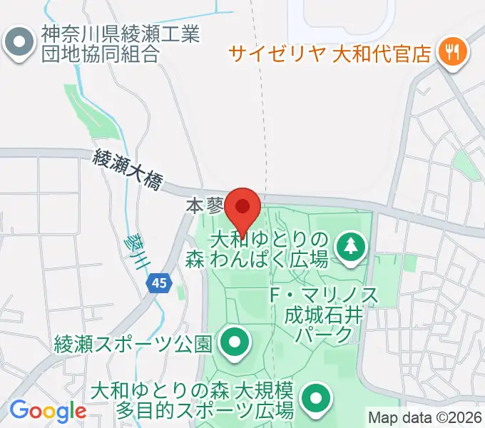 綾瀬スポーツ公園多目的広場の地図