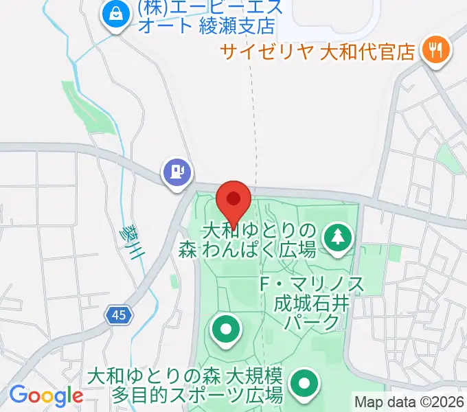 綾瀬スポーツ公園多目的広場の地図