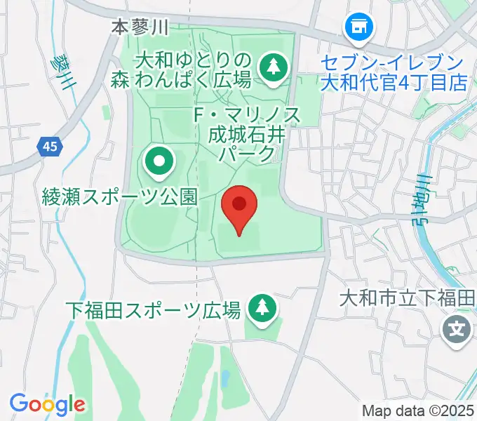 F・マリノス 成城石井パーク多目的スポーツ広場の地図