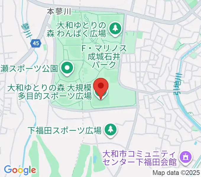 F・マリノス 成城石井パーク多目的スポーツ広場の地図