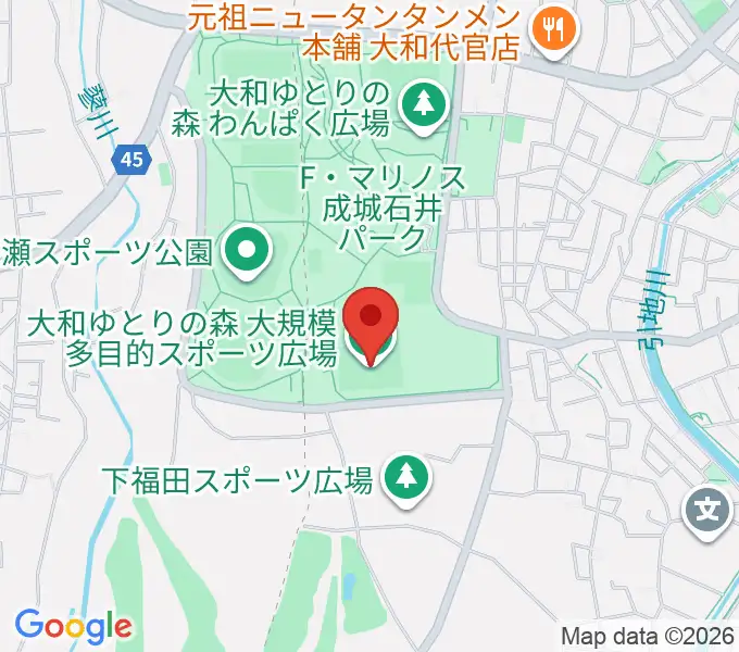 F・マリノス 成城石井パーク多目的スポーツ広場の地図