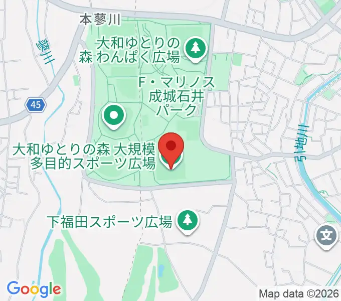 F・マリノス 成城石井パーク多目的スポーツ広場の地図