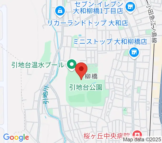 引地台公園野外音楽堂の地図