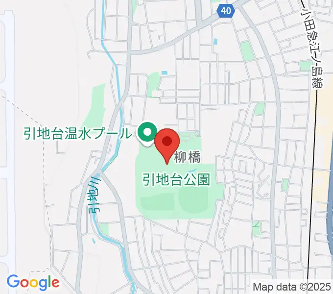 引地台公園野外音楽堂の地図