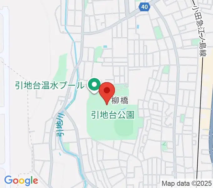 引地台公園野外音楽堂の地図