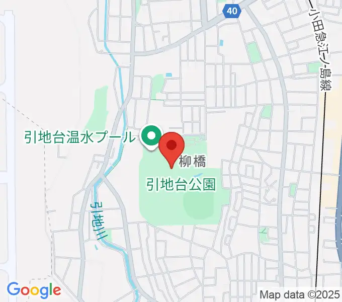 引地台公園野外音楽堂の地図