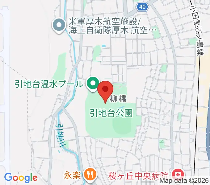 引地台公園野外音楽堂の地図