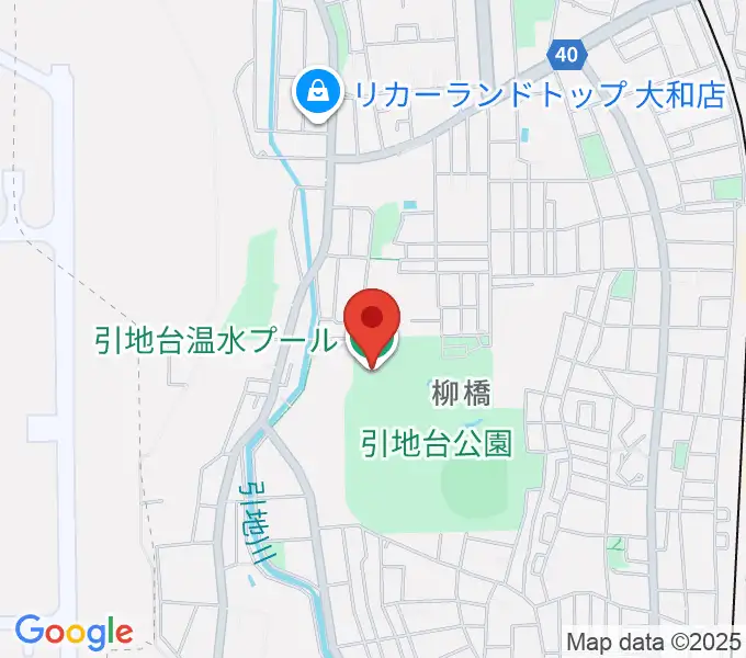 引地台温水プールの地図
