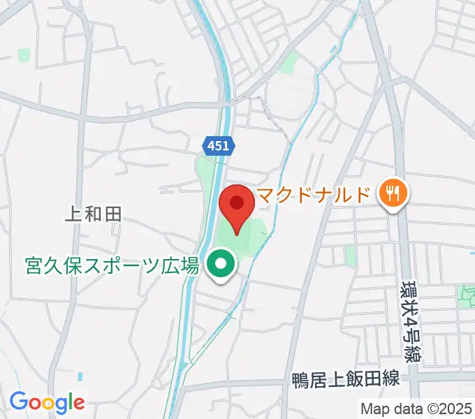 宮久保野球場の地図