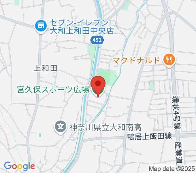 宮久保スポーツ広場の地図