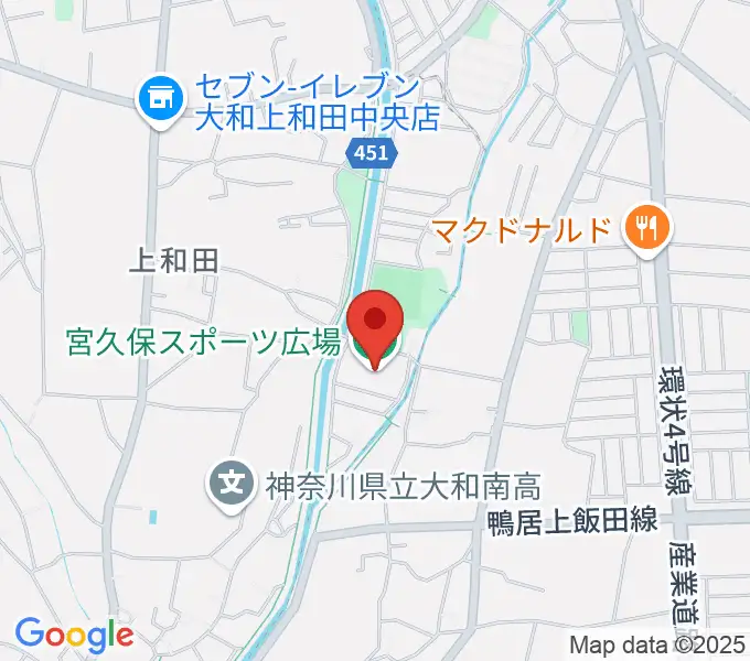 宮久保スポーツ広場の地図