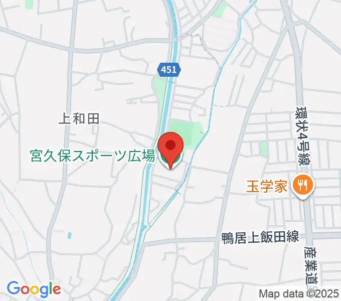 宮久保スポーツ広場の地図