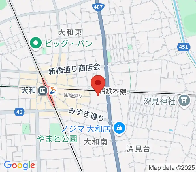 大和市文化創造拠点シリウスの地図