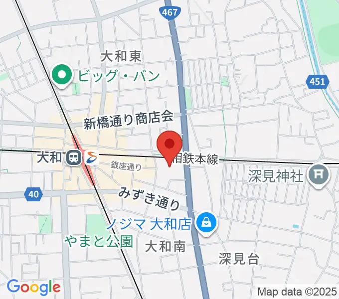 大和市文化創造拠点シリウスの地図