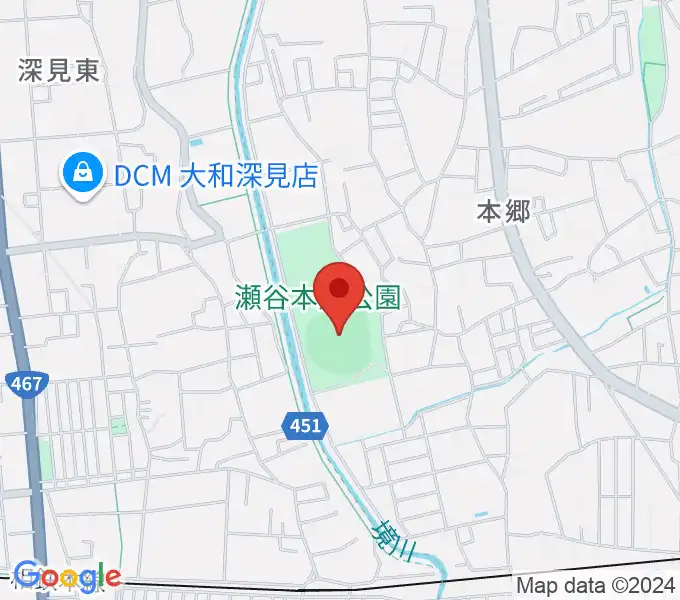 瀬谷本郷公園野球場の地図