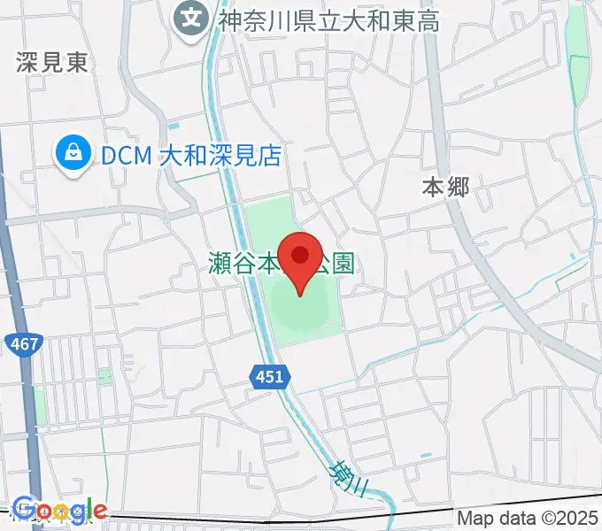 瀬谷本郷公園野球場の地図