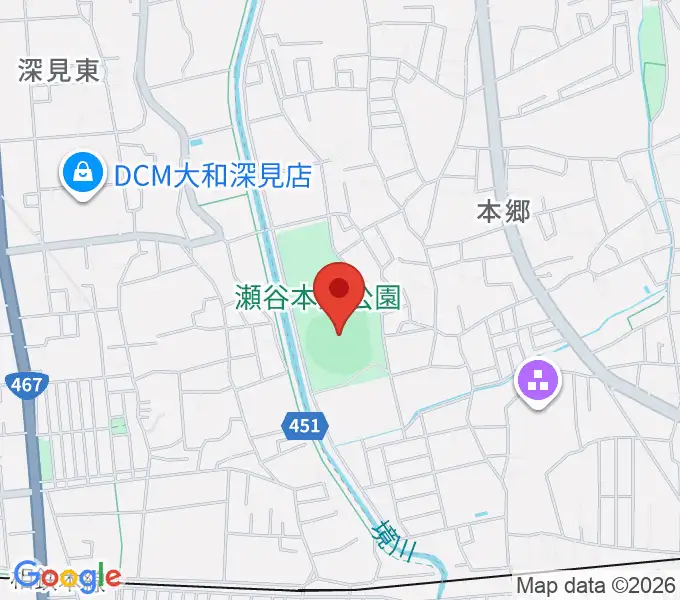 瀬谷本郷公園野球場の地図