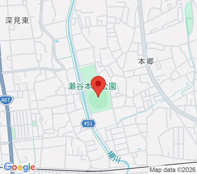 瀬谷本郷公園野球場の地図
