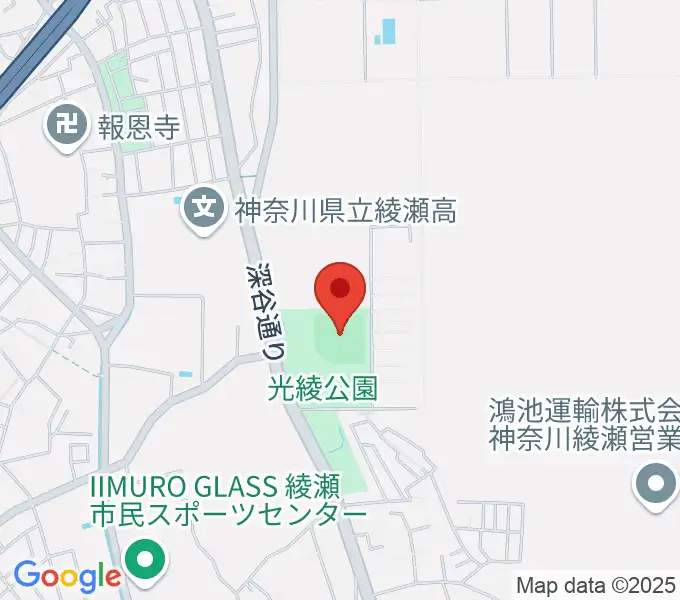 あやせノーブルスタジアムの地図