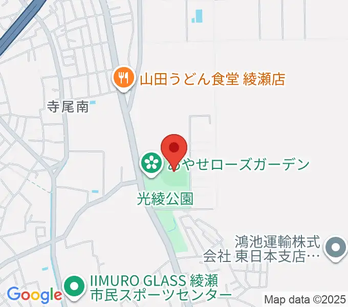 あやせノーブルスタジアムの地図