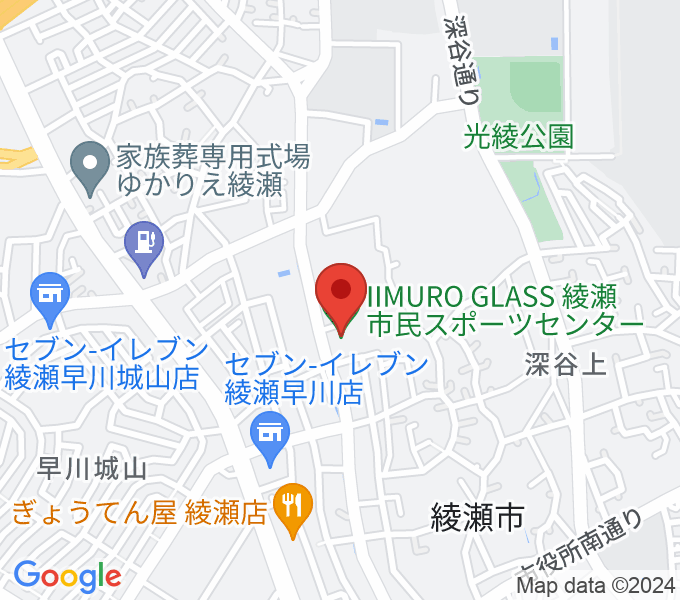 IIMURO GLASS綾瀬市民スポーツセンター体育館の場所