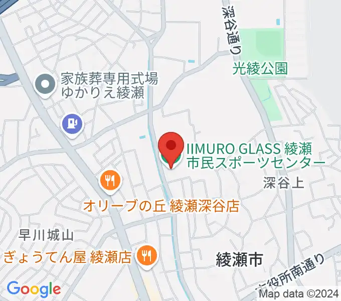 IIMURO GLASS綾瀬市民スポーツセンター体育館の地図