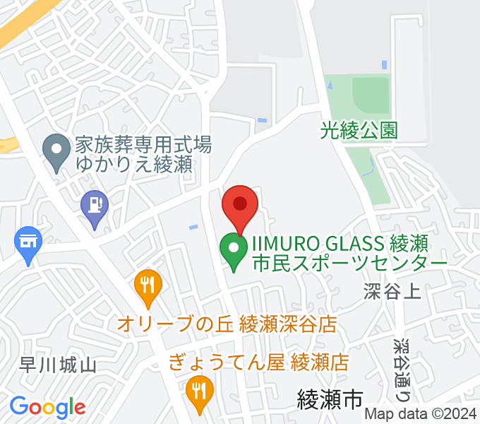 IIMURO GLASS綾瀬市民スポーツセンター陸上競技場の場所