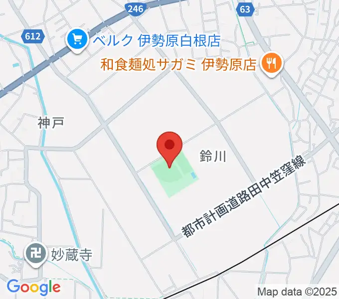 チャンピオンすずかわ野球場の地図