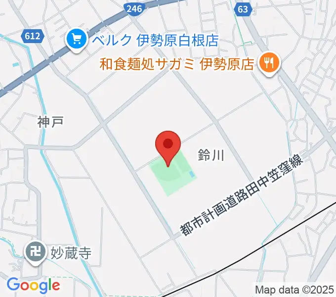 チャンピオンすずかわ野球場の地図