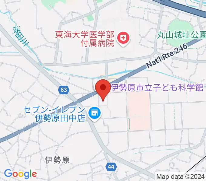 伊勢原市立子ども科学館の地図