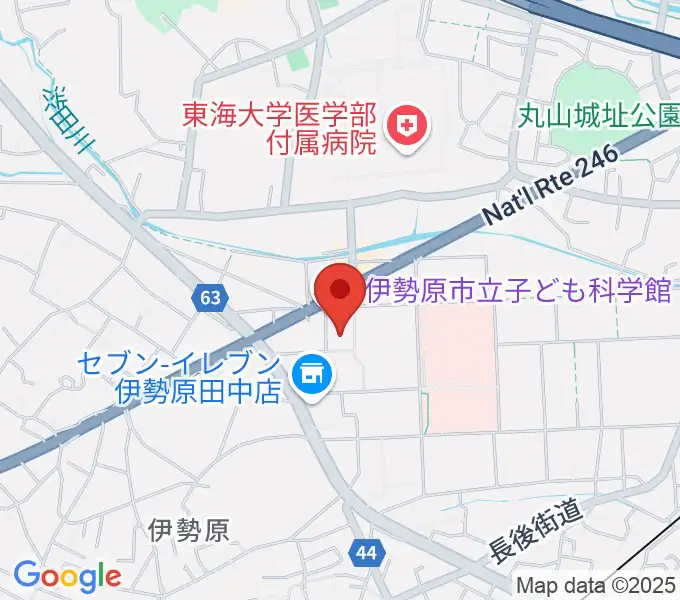 伊勢原市立子ども科学館の地図