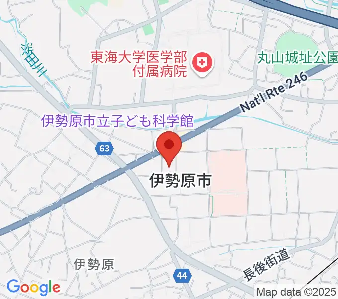 伊勢原市立子ども科学館の地図