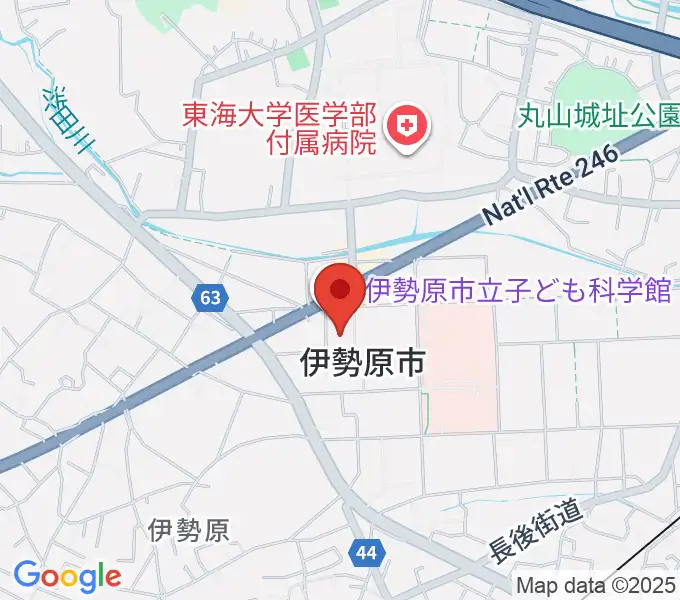 伊勢原市立子ども科学館の地図