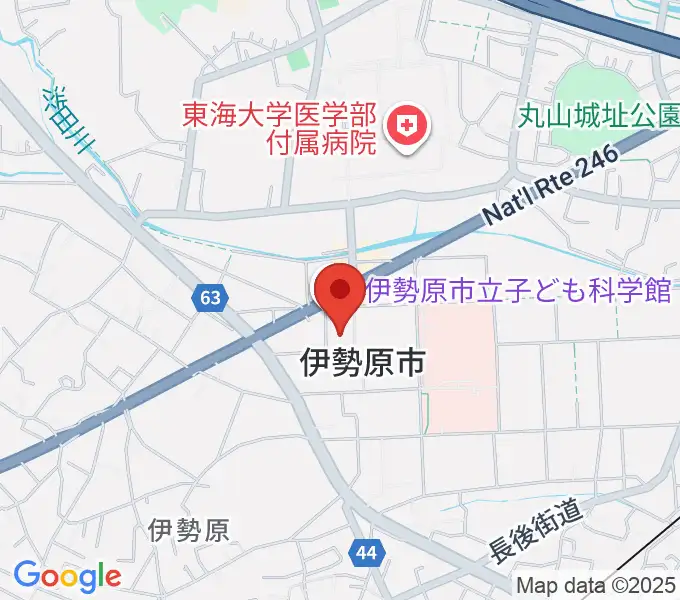 伊勢原市立子ども科学館の地図