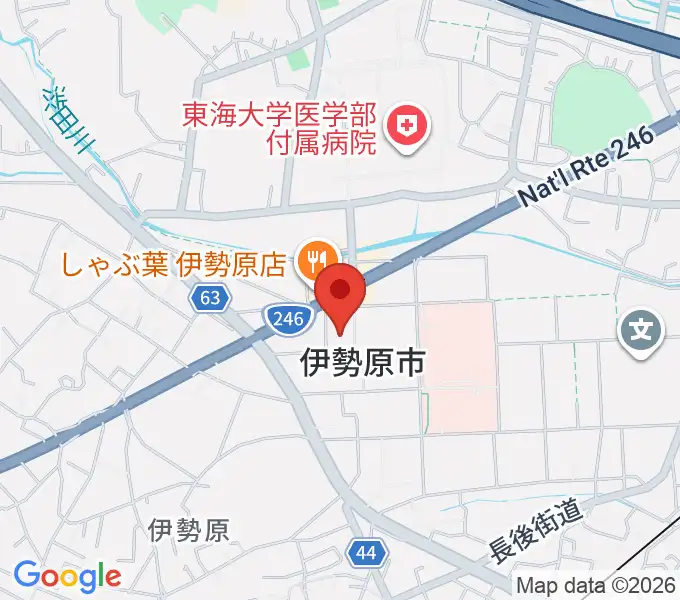 伊勢原市立子ども科学館の地図