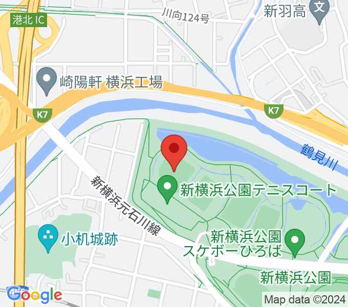  新横浜公園野球場の場所