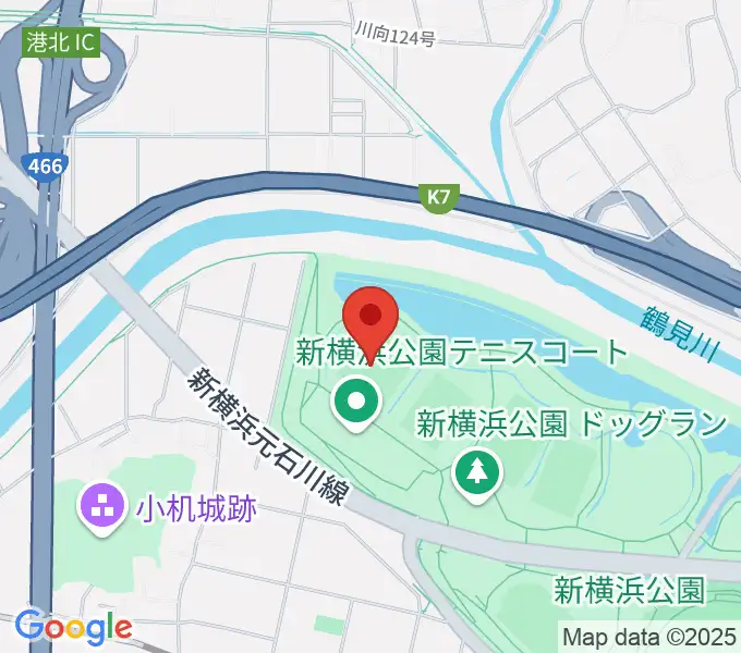  新横浜公園野球場の地図
