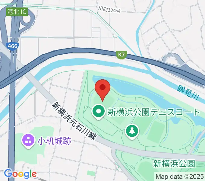 新横浜公園野球場の地図