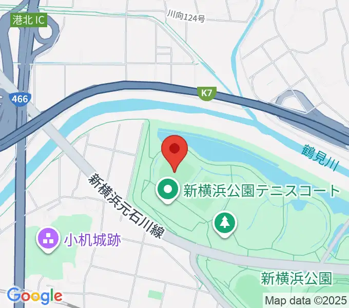  新横浜公園野球場の地図