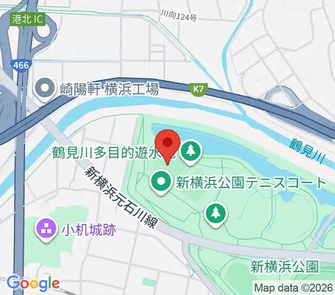  新横浜公園野球場の地図