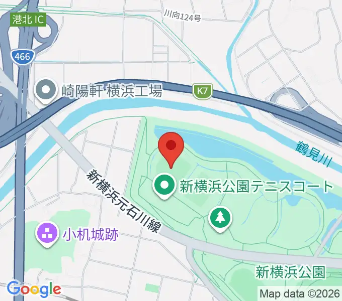  新横浜公園野球場の地図