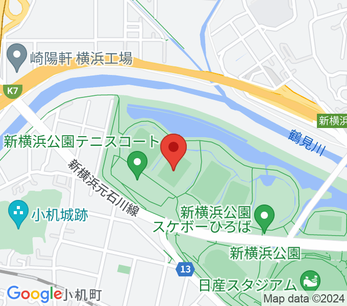  新横浜公園第1運動広場の場所