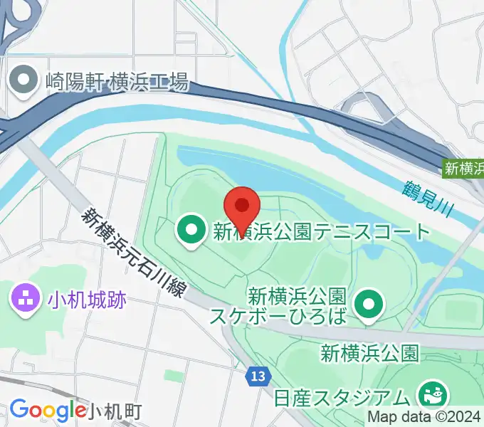  新横浜公園第1運動広場の地図