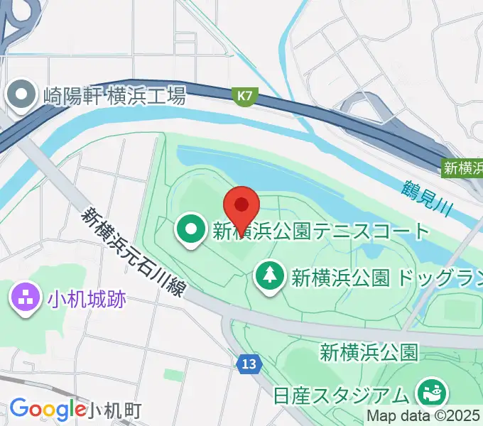  新横浜公園第1運動広場の地図