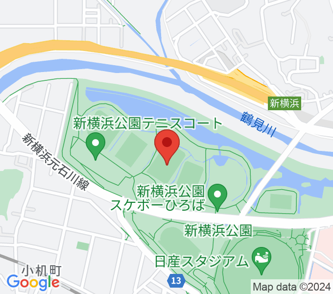 新横浜公園第2運動広場の場所