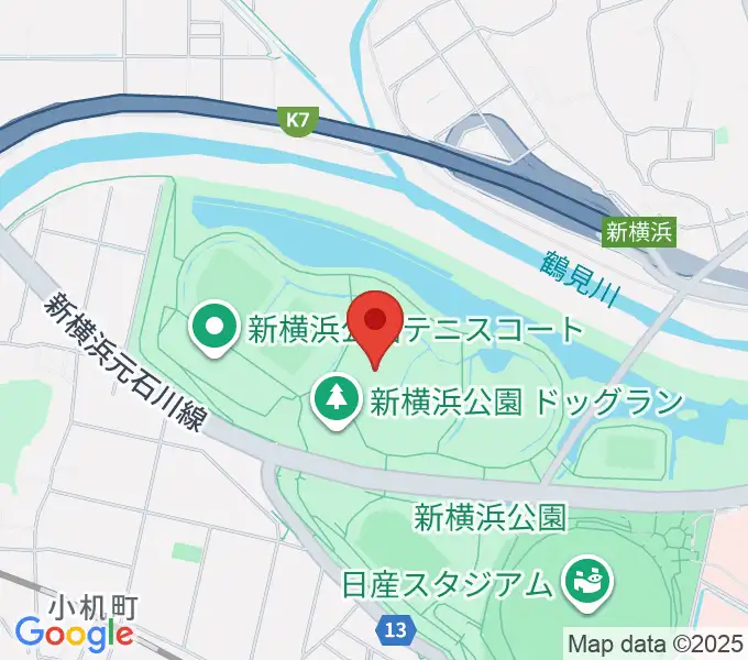 新横浜公園第2運動広場の地図