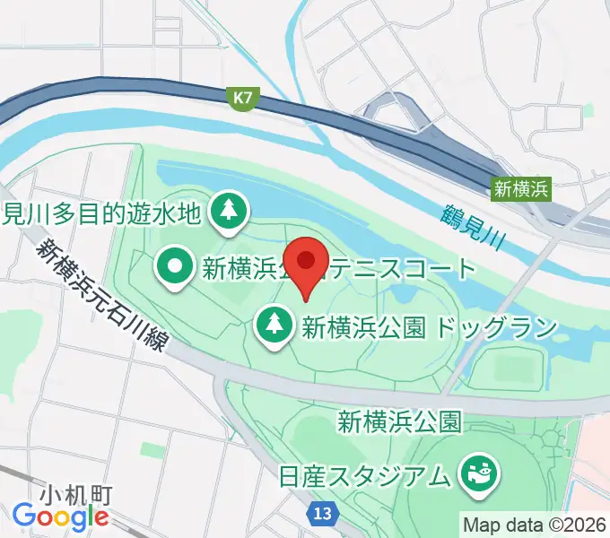 新横浜公園第2運動広場の地図
